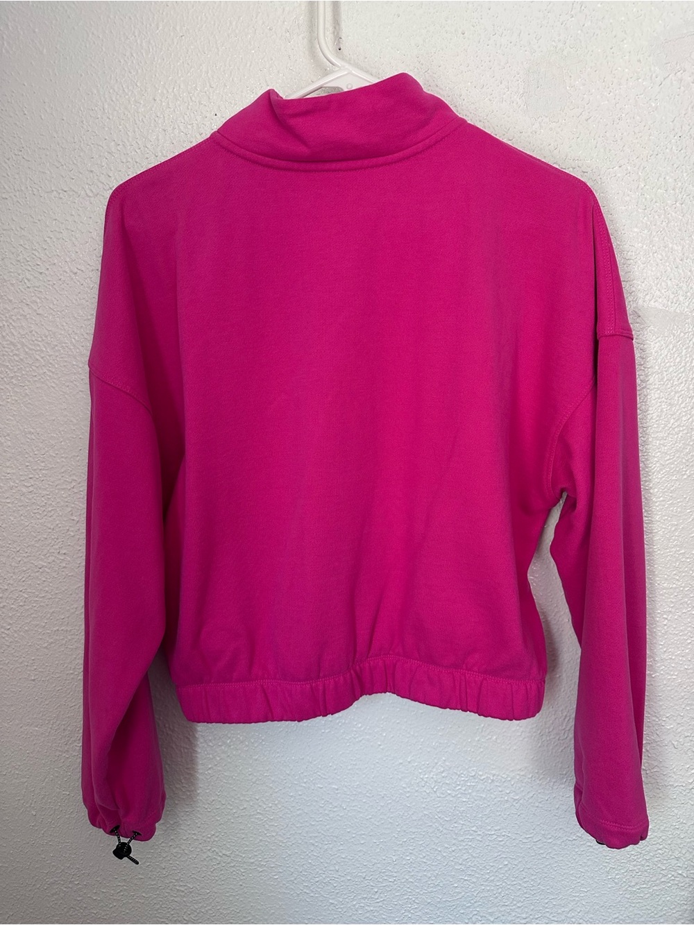 Calvin Klein Performance Hot Pink Quarter Zip Cropped Sweatshirt Women’s Large - Picture 3 of 7